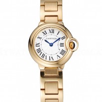 Cartier Ballon Bleu White Dial Yellow Gold Stainless Steel Bracelet 1454191