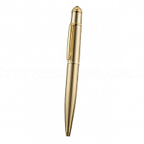 Cartier Fully Wave Patterned Gold Ballpoint Pen  622773