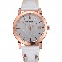 Burberry The City Classic Silver Dial White Bracelet  622563