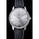 Swiss Vacheron Constantin Patrimony White Dial Silver Diamonds Case Black Leather Bracelet 1454162
