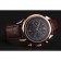 Swiss Vacheron Constantin Traditionnelle Chronograph Black Dial Gold Case Brown Leather Bracelet 1453995