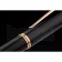 Bvlgari Gold Rimmed Black Ballpoint Pen With Bvlgari Engraved Cap