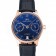 Swiss IWC Portuguese Blue Dial Gold Case Blue Leather Bracelet 1453919