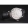 Swiss Rolex Cellini White Guilloche Dial Stainless Steel Case Black Leather Strap