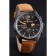Bell and Ross BR126 Flyback Black Dial Black Case Gold Numerals Brown Suede Leather Strap
