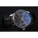 Swiss IWC Portuguese Black Dial Black Subdials Silver Case Black Leather Bracelet 1453906