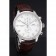 IWC Portugieser Chronograph White Dial Steel Hands And Numerals Stainless Steel Case Brown Leather Strap