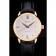Piaget Swiss Traditional White Radial Pattern Dial Black Leather Strap 7635