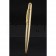 Cartier Fully Wave Patterned Gold Ballpoint Pen  622773