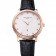 Patek Philippe Calatrava Date White Dial Rose Gold Case Black Leather Strap
