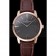 Swiss Vacheron Constantin Patrimony Grey Dial Rose Gold Case Brown Leather Bracelet 1454166