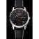 Longines Column Wheel Black Dial Silver Stainless Steel Case Black Leather Strap