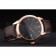 Swiss Vacheron Constantin Traditionnelle Black Dial Rose Gold Case Brown Leather Bracelet