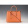 Prada Saffiano Double Tote Orange