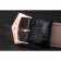 Patek Philipe Calatrava Roze Gold Polished Bezel Black Leather Bracelet 801435