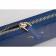 Prada Saffiano Leather Zip Around Dark Blue Wallet