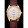 Omega Tresor Master Co-Axial White Dial Gold Case Brown Leather Strap