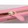 Prada Saffiano Leather Zip Around Small Pink Wallet