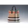 Burberry Medium Canvas Check Tote Bag Black 607803