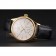 Swiss Rolex Cellini White Dial Gold Case Black Leather Strap