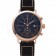 Hamilton Navy Pioneer Chrono Black Dial Rose Gold Case Black Leather Strap