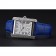 Cartier Tank MC Stainless Steel Diamond Case White Dial Blue Leather Strap  622172