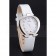 Omega Ladies Watch White Dial With Jewels Stainless Steel Case White Leather Strap  622817