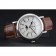 Patek Philippe Perpetual Calendar Retrograde Date White Dial Silver Case Brown Leather Bracelet 1454149