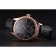 Swiss Rolex Cellini Black Dial Rose Gold Case Black Leather Strap
