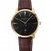Swiss Vacheron Constantin Patrimony Black  Dial Gold Case Brown Leather Bracelet  1454179
