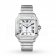 Swiss Santos de Cartier watch, Large model, automatic, steel, interchangeable metal and leather bracelets