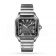 Swiss Santos de Cartier watch Large model, automatic, steel, ADLC, interchangeable metal and rubber bracelets