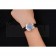Omega Ladies Watch Sky Blue Dial Gold Case Black Leather Strap  622821