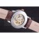 Vacheron Constantin White Skeleton  Watch with Rose Gold Bezel and Brown Leather Strap  621539