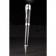 MontBlanc Silver Tipped And Rimmed Black Enamel Ballpoint Pen With MB Engraving