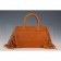 Saint Laurent Rive Gauche Small Fringed Suede Bag Tan