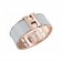 Hermes H Bracelet White Enamel Rose Gold Handware 700545