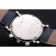 Cartier Rotonde Chronograph Black And White Dial Stainless Steel Case Blue Leather Strap