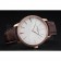 Swiss Vacheron Constantin Patrimony Grand Taille White Dial Rose Gold Diamonds Case Brown Leather Bracelet  1454171