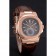 Patek Philippe Nautilus Gray Dial Rose Gold Case Brown Leather Strap