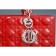Dior Medium  Lady Cannage Bag Patent Leather Red
