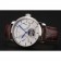 Vacheron Constantin Tourbillon White Dial Stainless Steel Case Brown Leather Bracelet