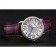 Cartier Ronde Louis Silver Diamond Case White Dial Purple Leather Bracelet 1454009