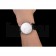 Patek Philippe Calatrava White Dial Ribbed Bezel Stainless Steel Case Black Leather Strap