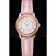 Omega De Ville Prestige Small Seconds White Dial Diamond Bezel Rose Gold Case Pink Leather Strap