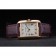 Cartier Tank Anglaise 30mm White Dial Gold Case Purple Leather Bracelet