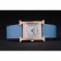Hermes Heure H Rose Gold Diamond Encrusted Bezel Blue Leather Strap White Dial 80238