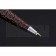 Christian Dior Silver Rimmed Fully Embossed Brown Ballpoint Pen  622731