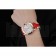 Burberry The City Classic Silver Dial Red Bracelet  622567