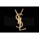 Saint Laurent Monogram Fringe Suede Chain Strap Tote Black
